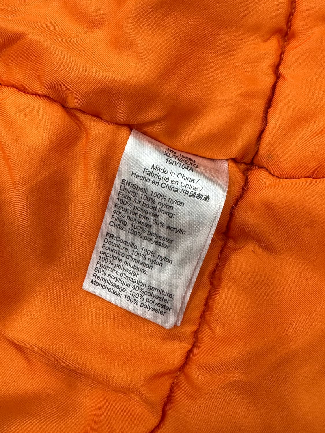 알파인더스트리 N-3B 파카 카키 상품이미지5