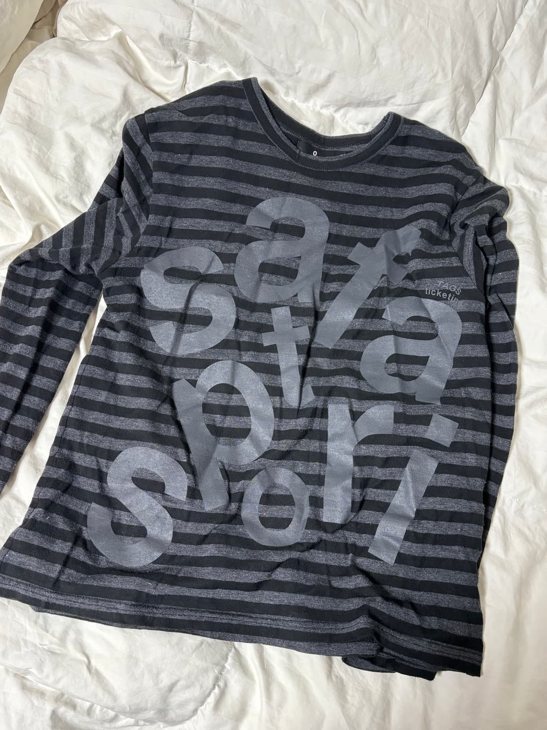 사파리스팟 TICKETING STRIPE BORDER TEE BLACK 상품이미지3