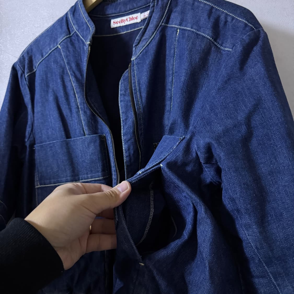 씨바이끌로에 데님 봄버 자켓 (프리) 상품이미지7