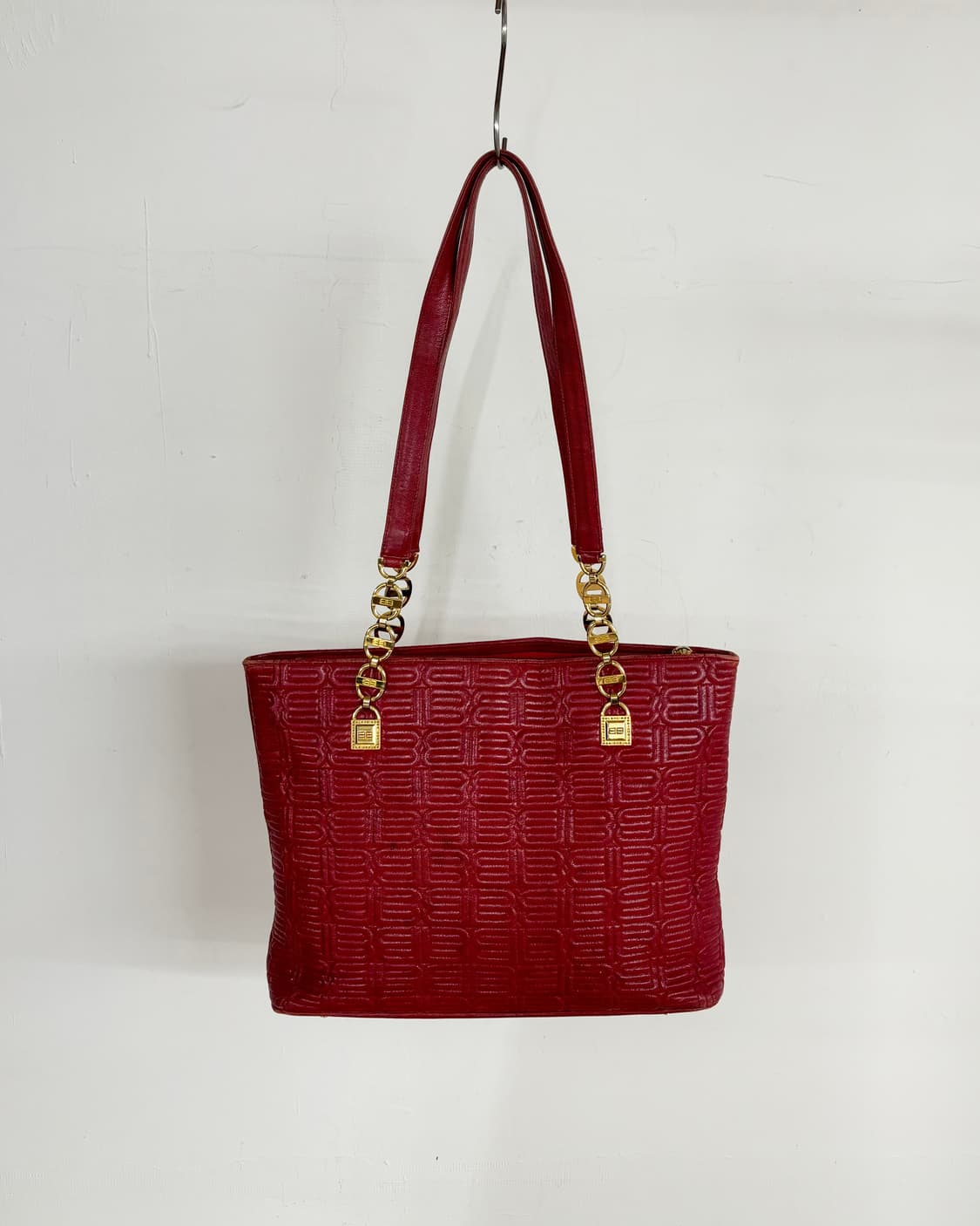 발렌시아가 레드 레더 토트백 상품이미지4