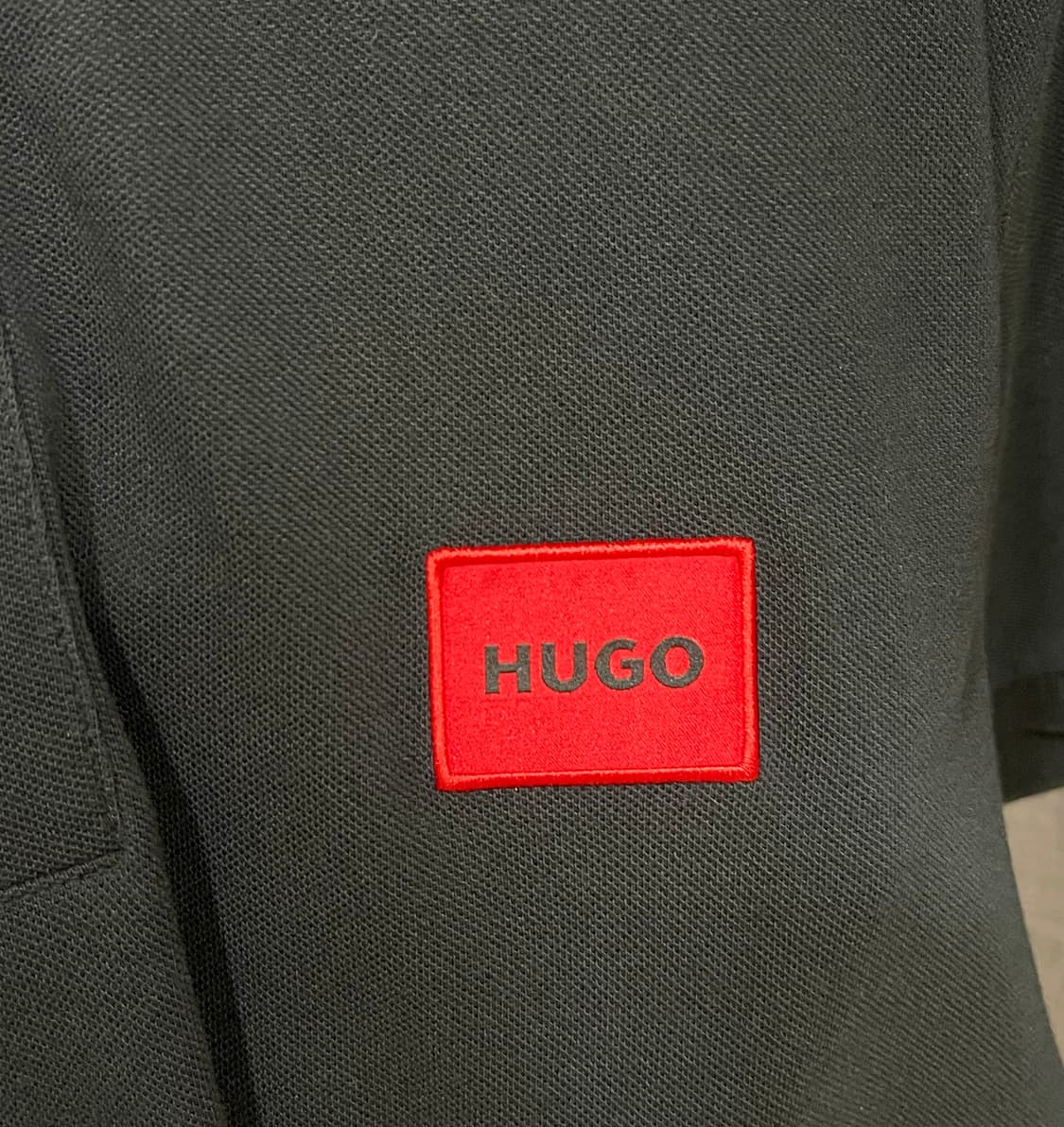 HUGO 휴고/레드 패치 슬림핏 피케 폴로 셔츠 (블랙) 상품이미지6