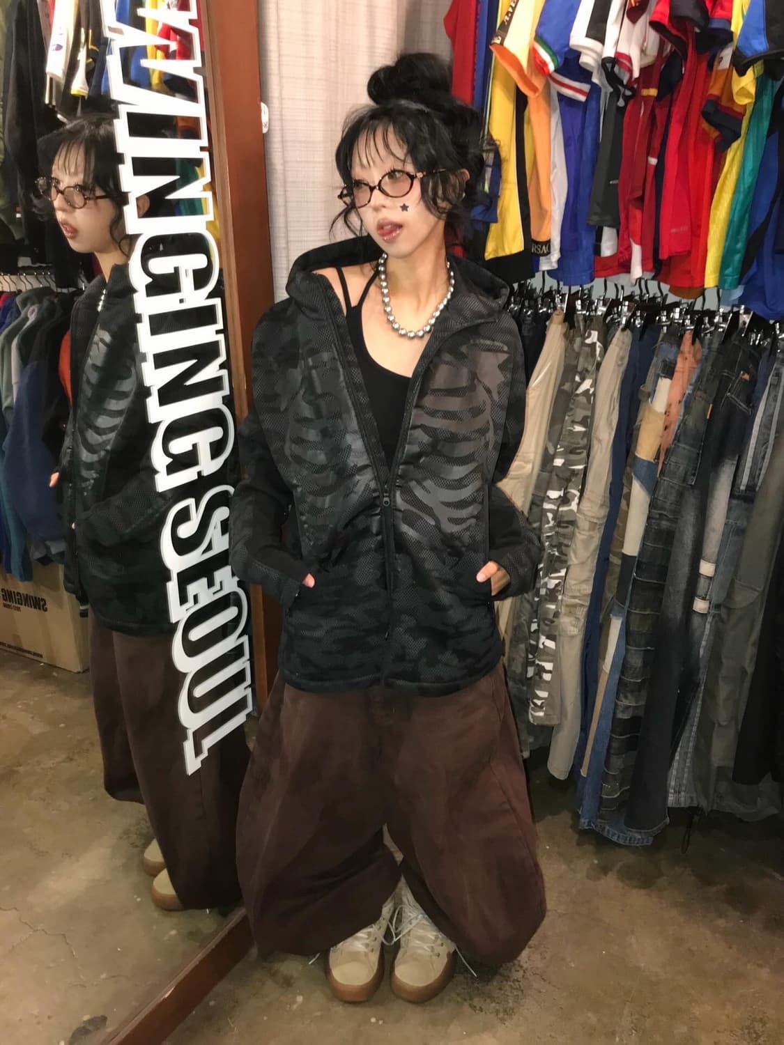 밴슨 메쉬 카모패턴 본 투웨이 후드집업 ( 대장 ) 상품이미지2