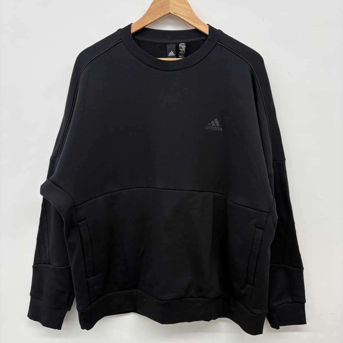 아디다스 블랙 기모 맨투맨 티셔츠 남XL 상품이미지2