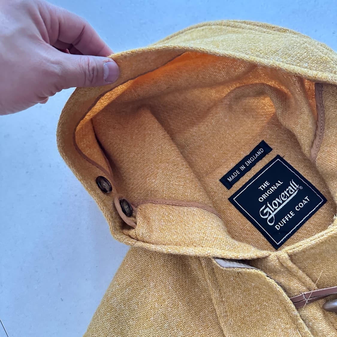 글로버올 오리지널 더플코트 옐로우 영국생산 상품이미지4