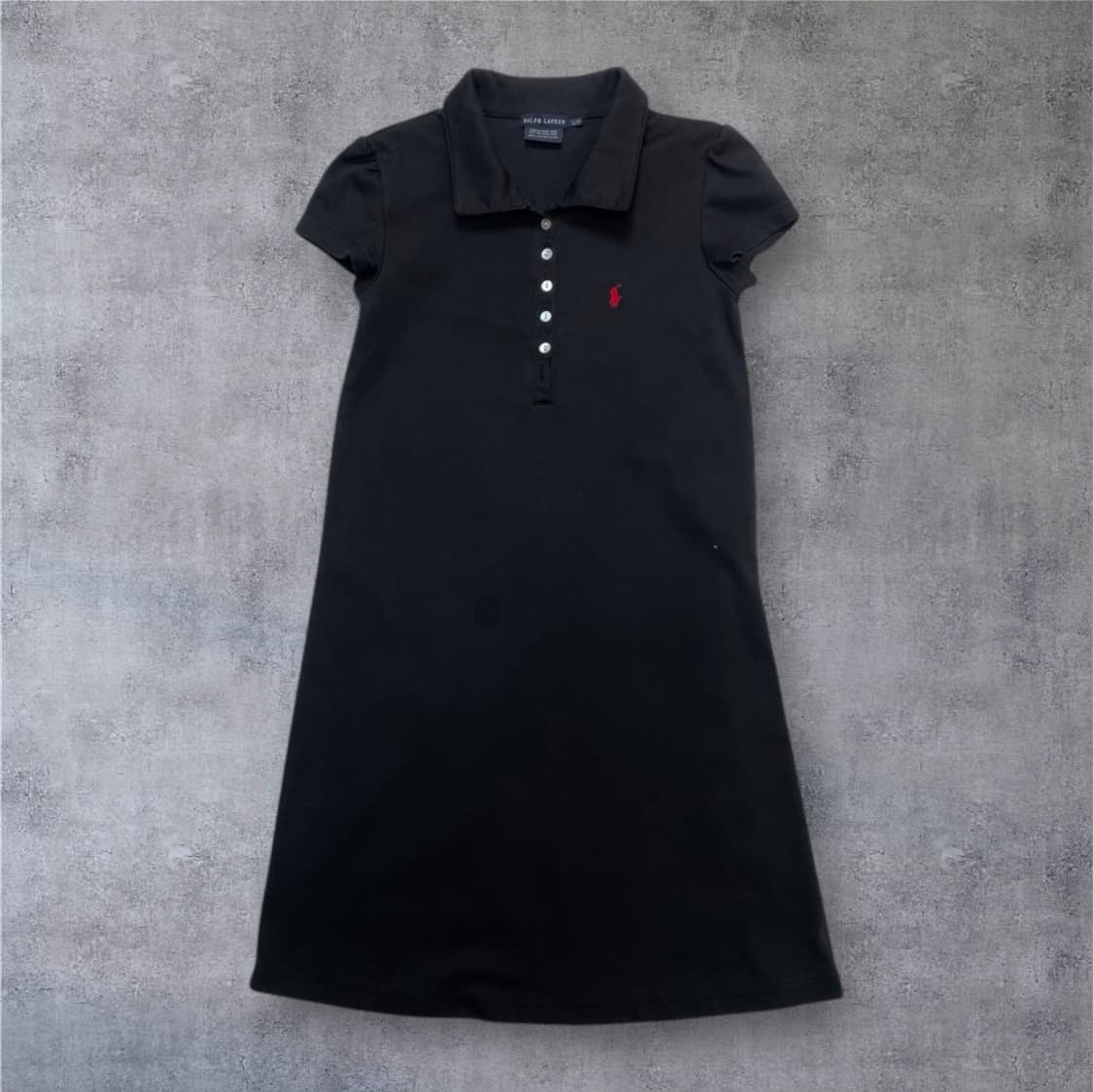 랄프로렌 Ralph Lauren 블랙 피케 반팔 카라 미니원피스 L 상품이미지1