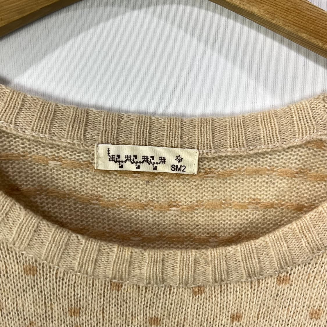 [SM2] 사만사모스2 모리걸 페어아일 도트디테일 니트 상품이미지5