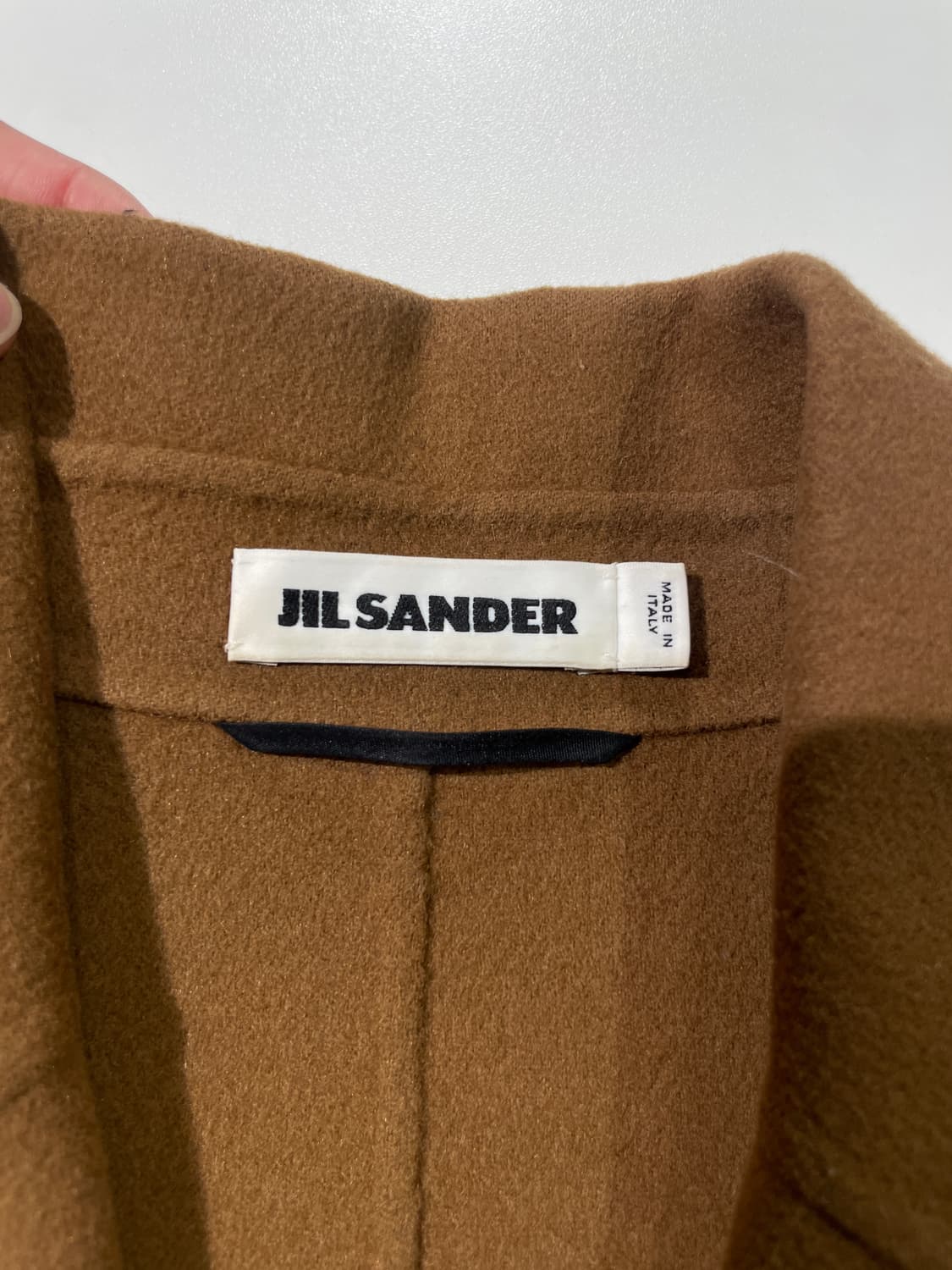 질샌더 카멜 울 캐시미어 롱 베스트 상품이미지7