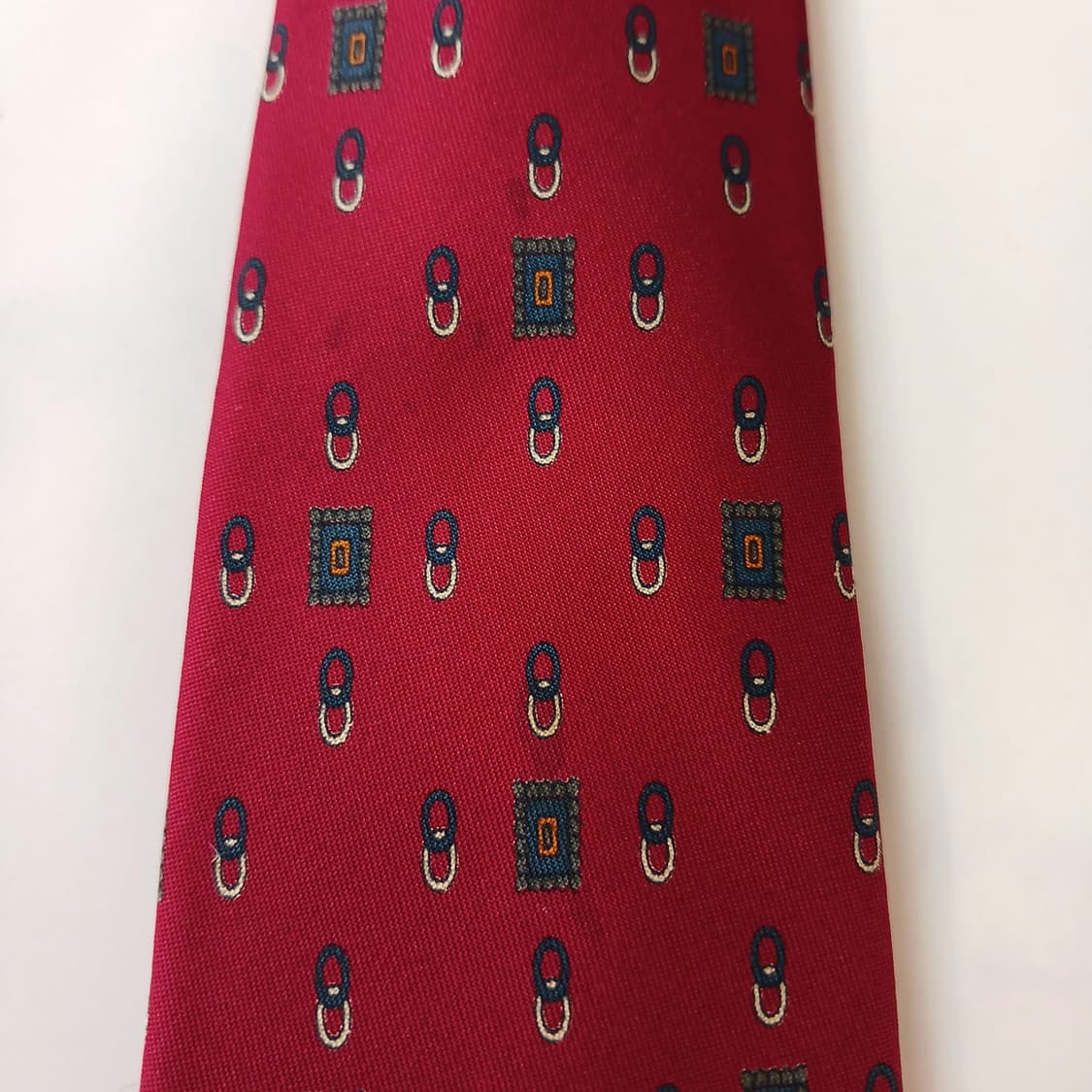 지 비스콘티 실크 버건디 패턴 넥타이 8.5cm A등급 A18940
 상품이미지8