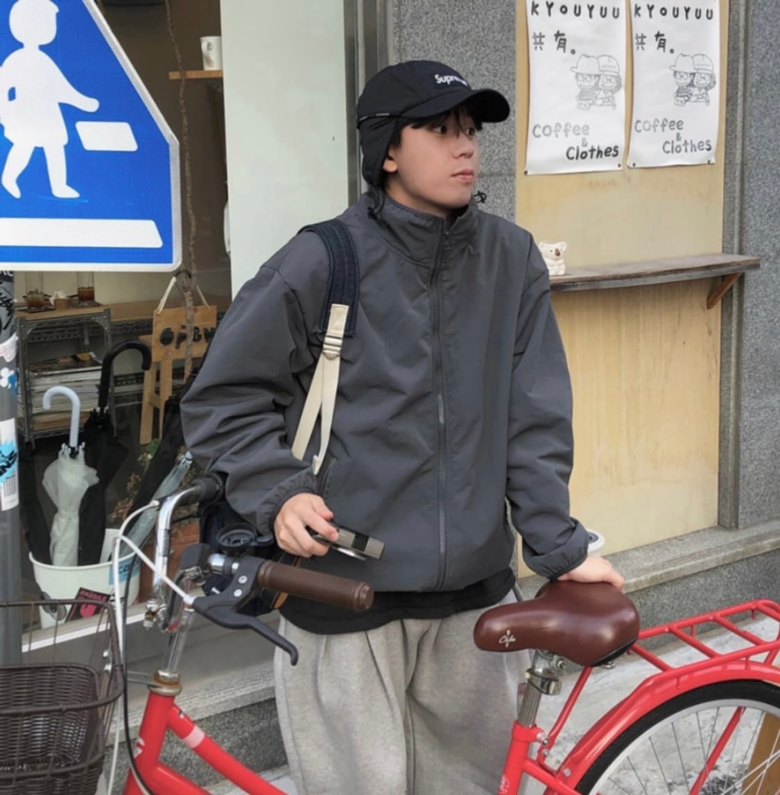 플리스 후리스 그레이 점퍼 오버핏 자켓 집업 남성 남자 유니클로 상품이미지3