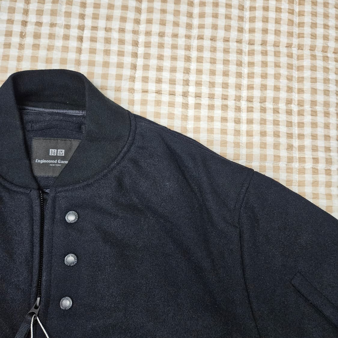 미착용 유니클로X엔지니어드 가먼츠 퍼프테크 블루점퍼 남자100~105 상품이미지5