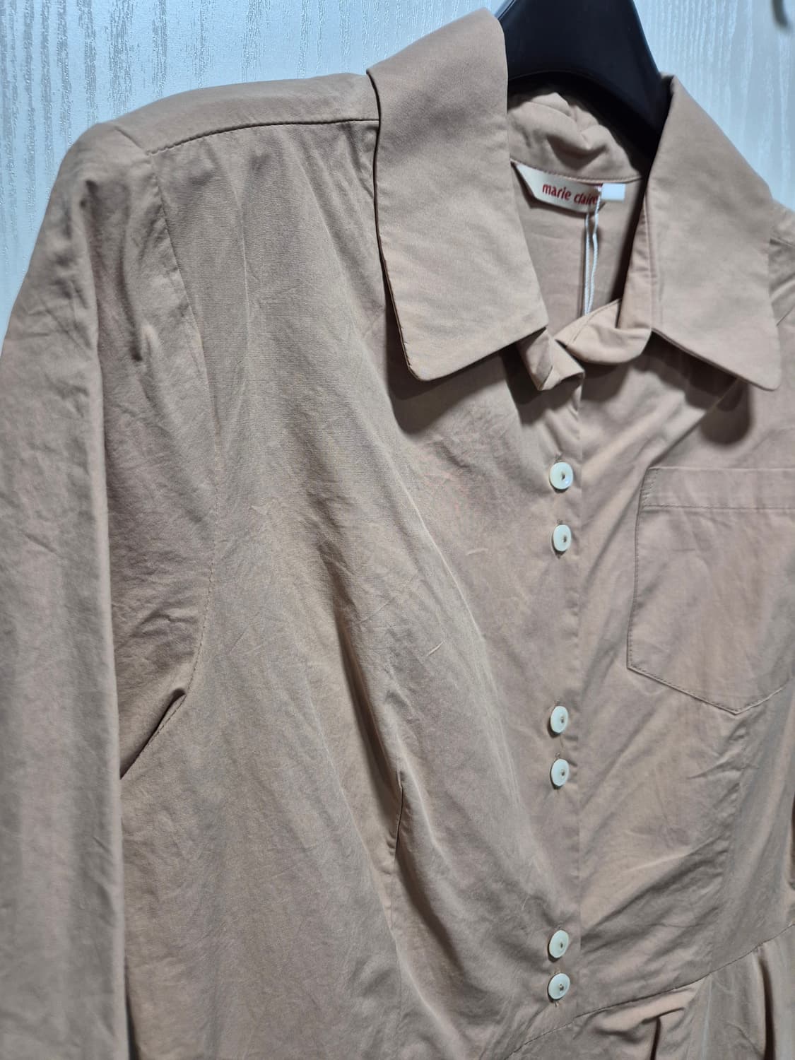 (세일)(새상품)마리끌레르 브라운 블라우스 5부 상품이미지5