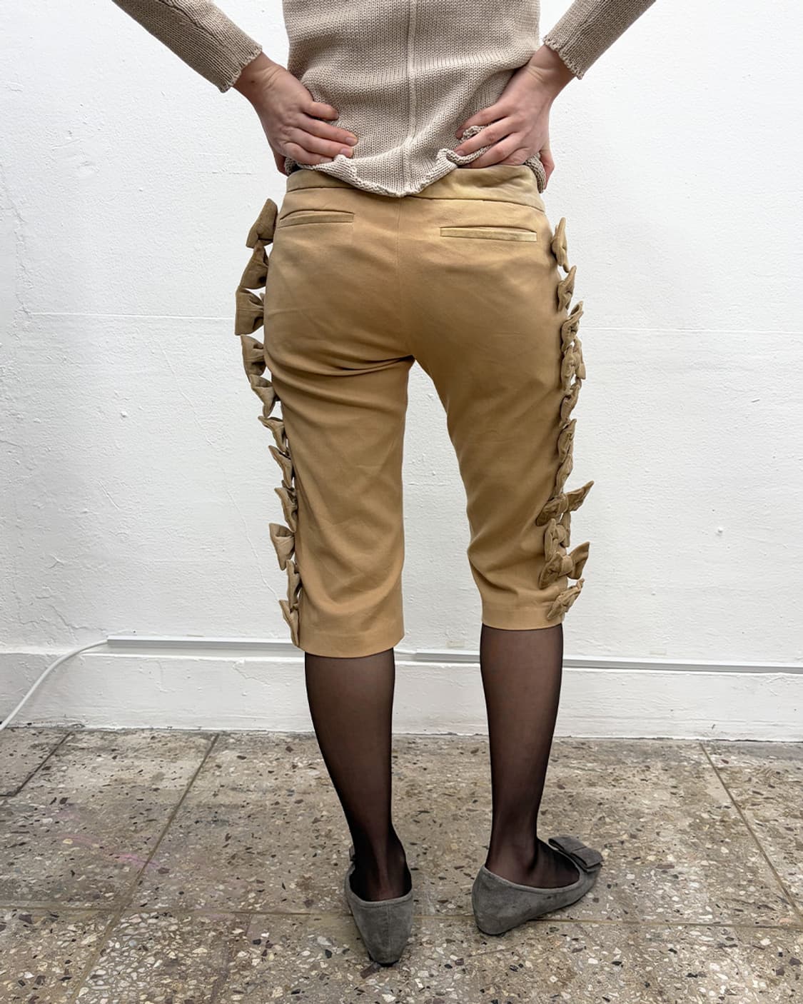 빈티지 보우 디테일 하프 팬츠 상품이미지2