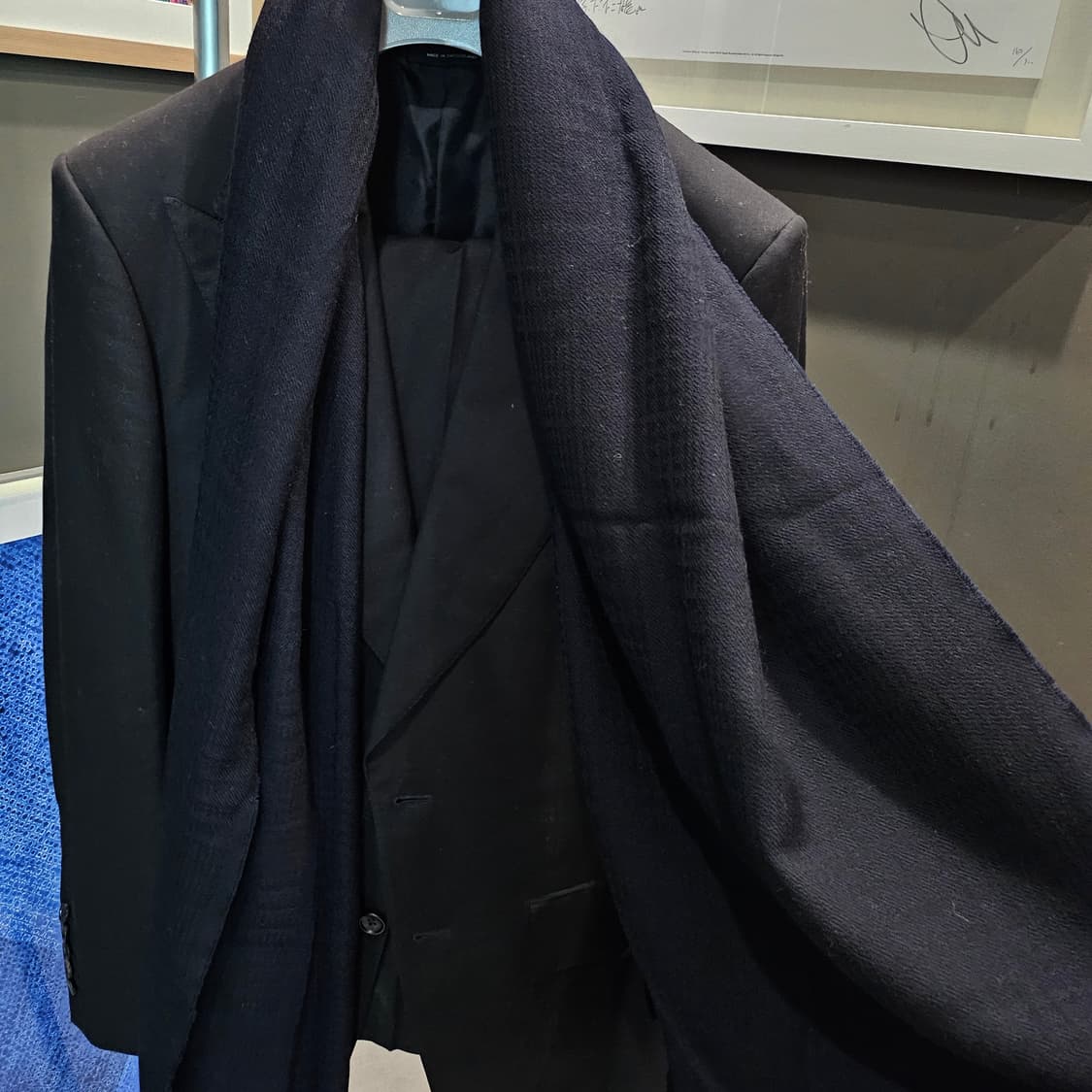 톰포드 울 타탄체크 블랙 머플러 상품이미지4