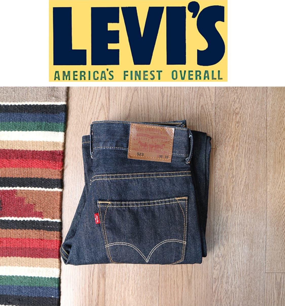 LEVIS 리바이스 523 진청 스트레이트 핏 데님 팬츠 30 상품이미지1