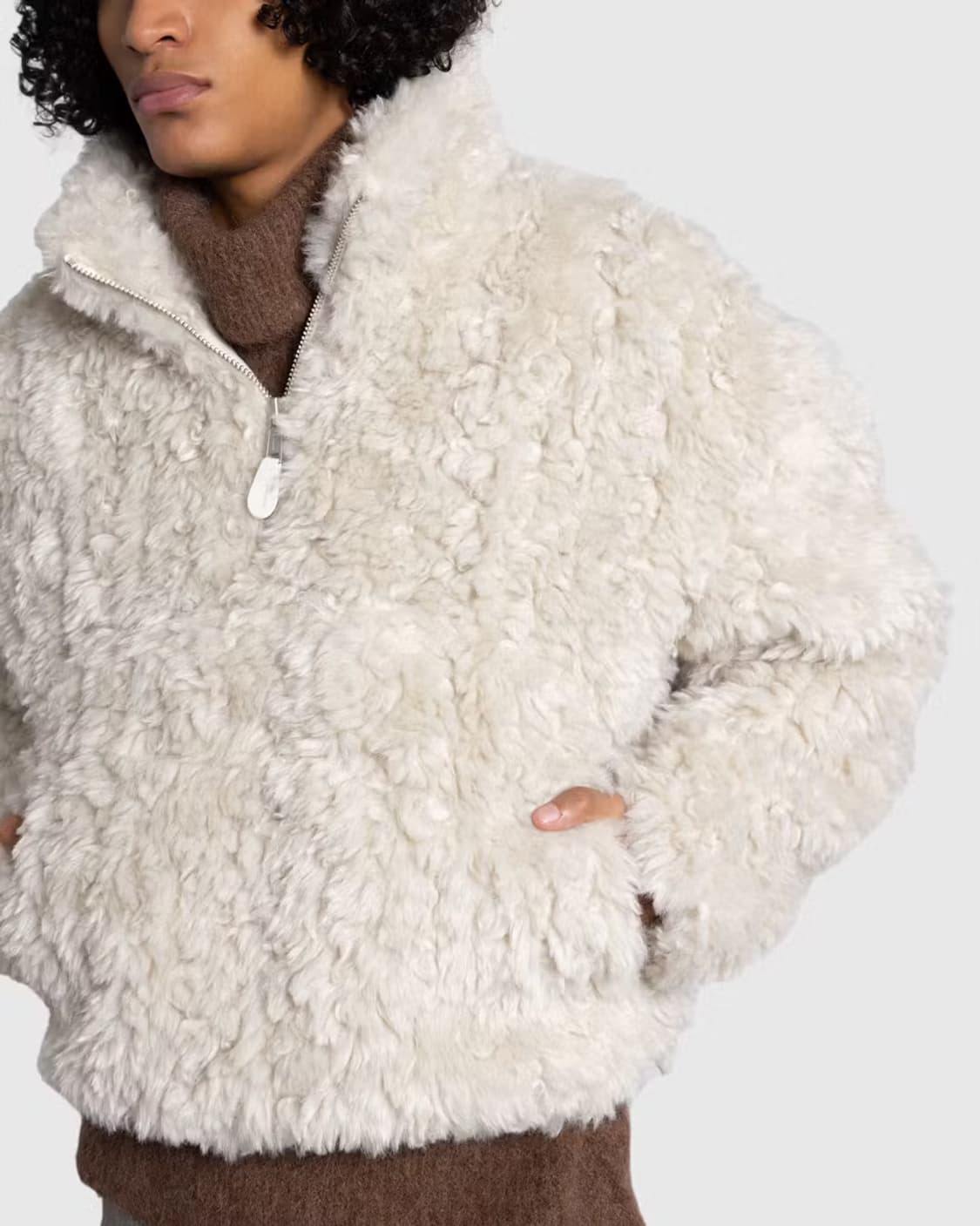 엔타이어 스튜디오 FLUFFY QUARTER ZIP (ELM) M 새상품 상품이미지3