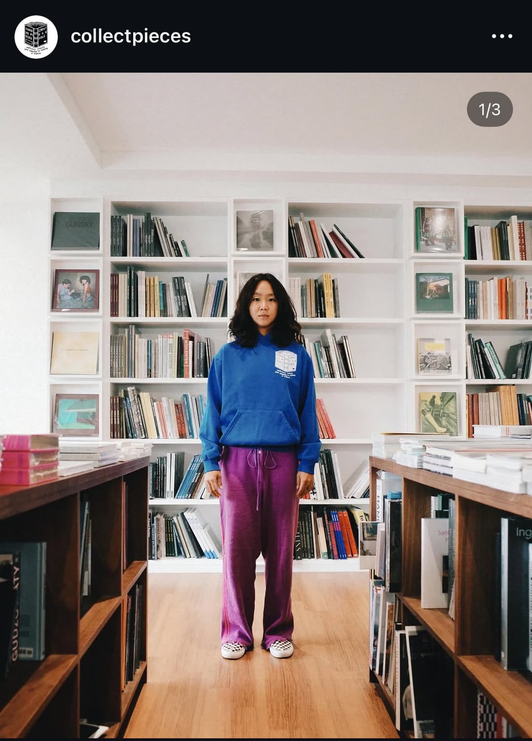 (L) 컬렉트피시스 북 로고 후드티 블루 book logo hoodie 상품이미지2