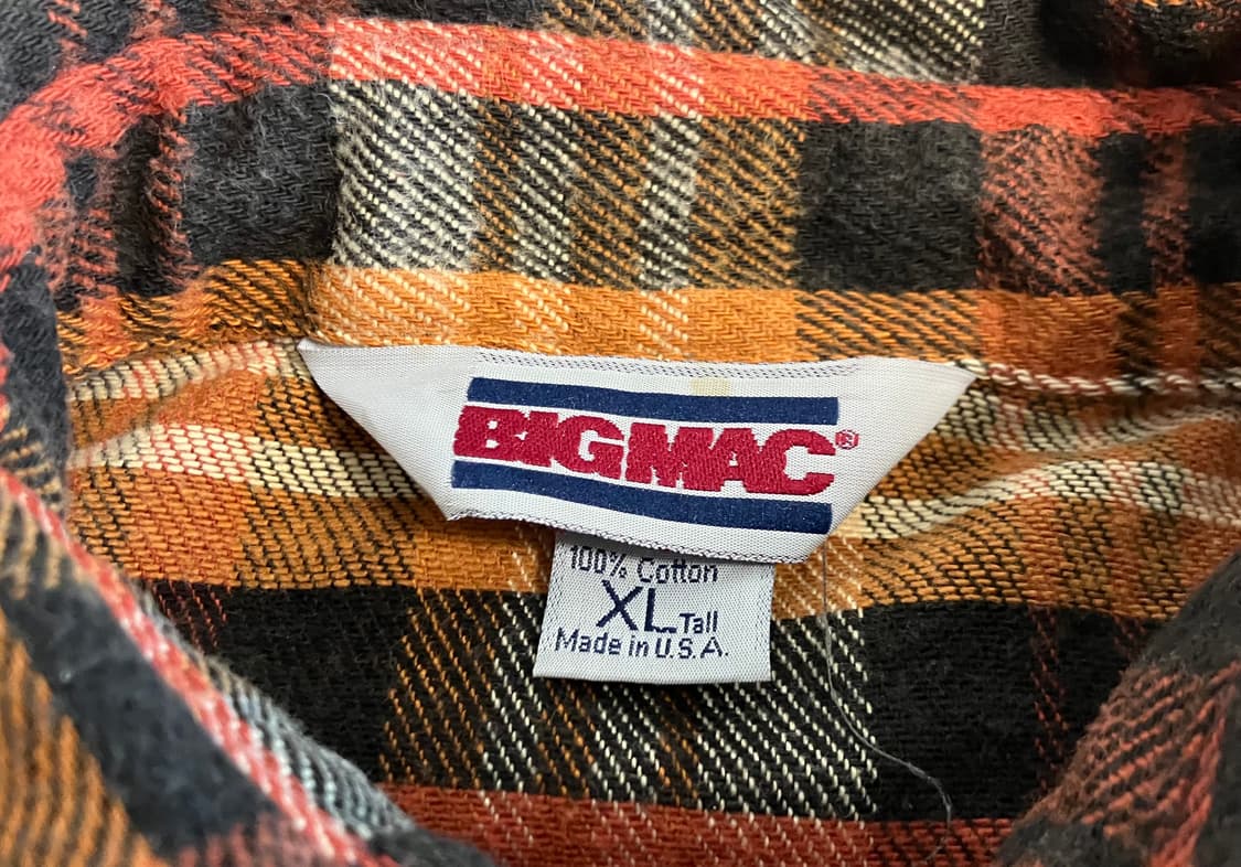 USA 빈티지 90s BIG MAC 빅맥 체크셔츠 XL 워크웨어 아메카지 상품이미지2