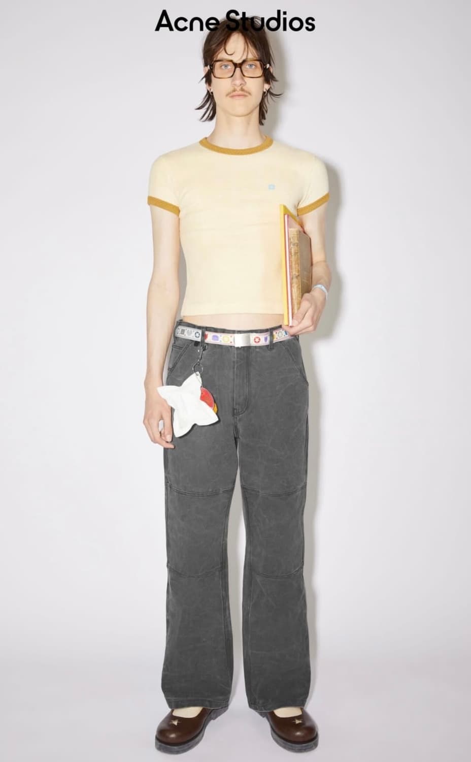 아크네스튜디오 캔버스 페이스 패치 그레이 S 상품이미지5