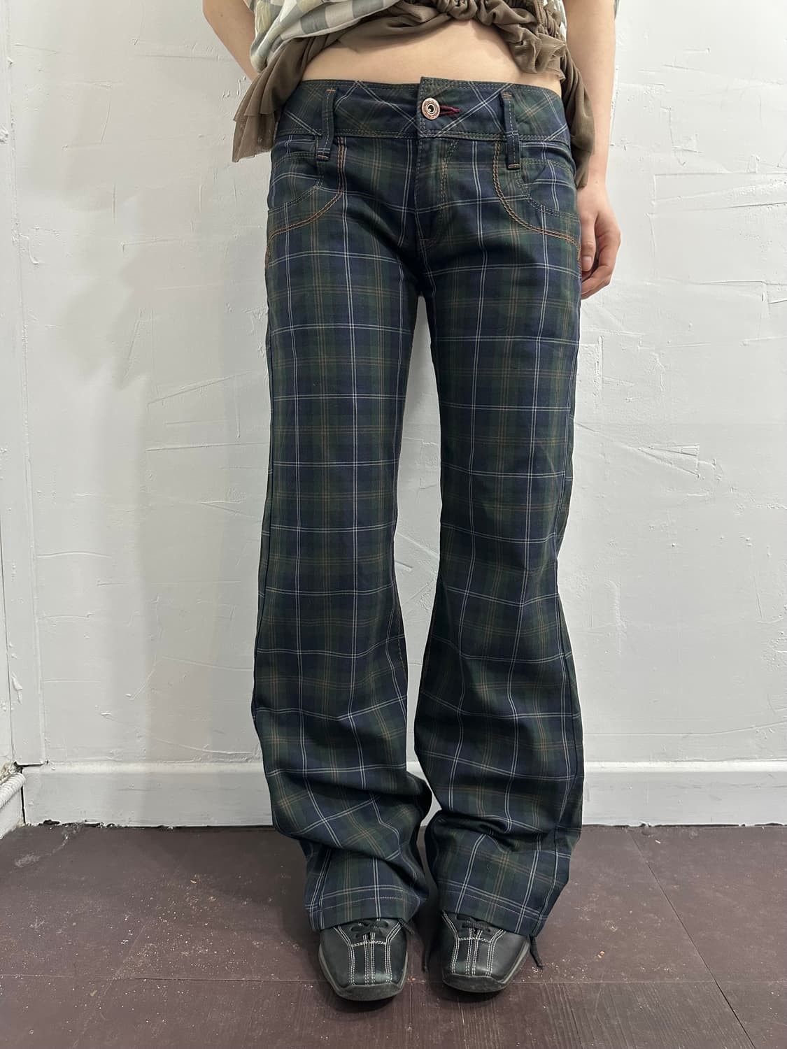 et y2k check pants 상품이미지1