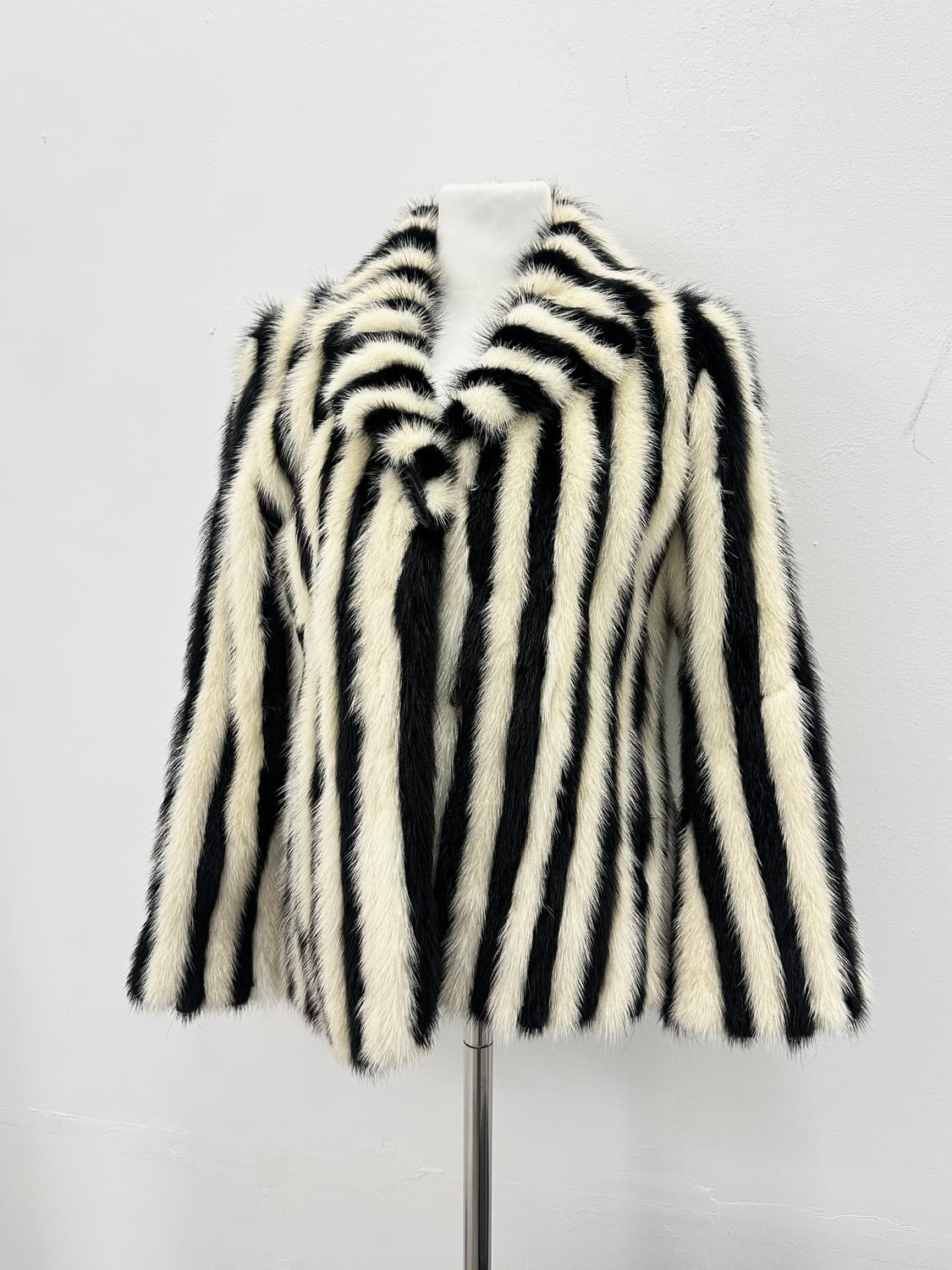 Mink lambs leather point fur jacket 상품이미지5