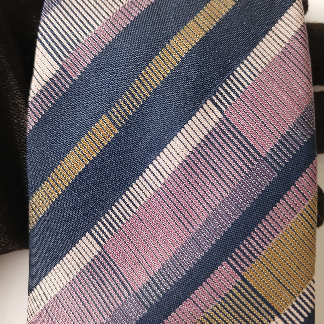 짐톰슨 실크 네이비 스트라이프 넥타이 8.0cm A+~A등급 A19731 상품이미지8