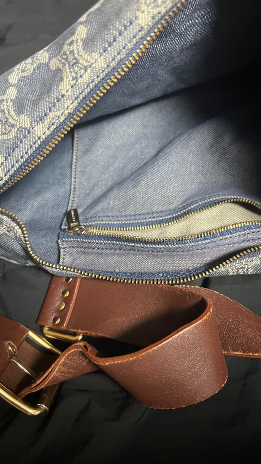 올드 셀린느 데님 트리옹프 패턴 크로스백 상품이미지7