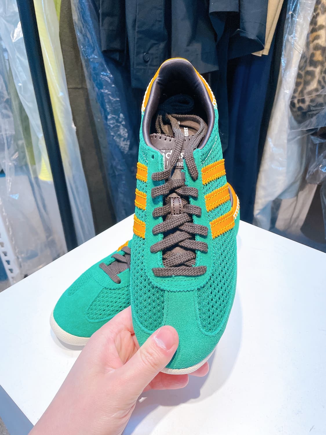 (정품/새상품) 아디다스 X 웨일스 공용 보너 니트 그린 스니커즈 상품이미지4