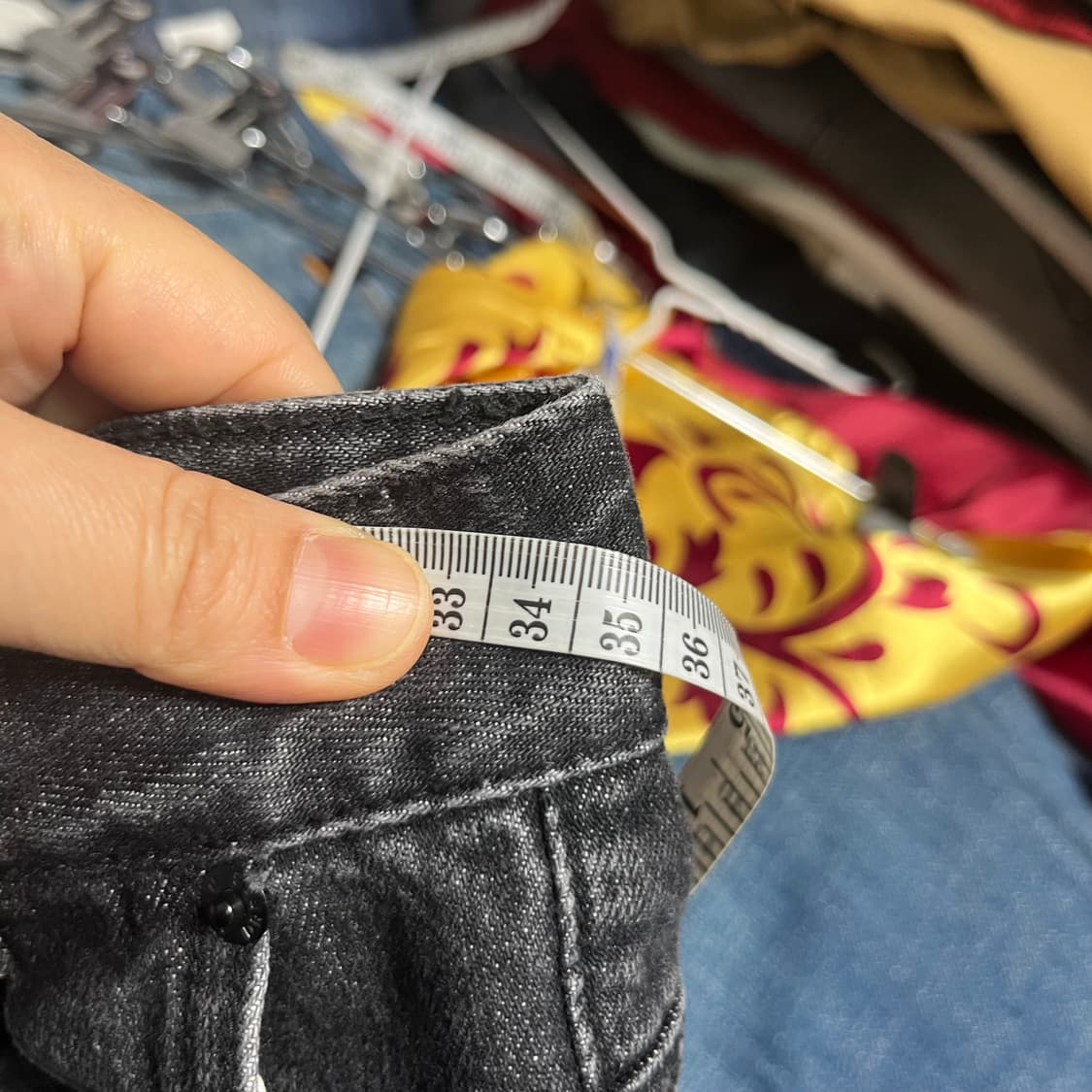 Avan 어반드레스 블랙 데님 반바지 S 상품이미지5