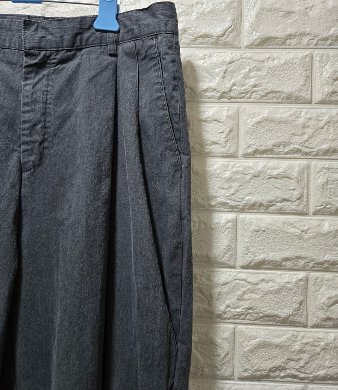 딥하우스 벌룬핏 핀턱 와이드팬츠 34 상품이미지3