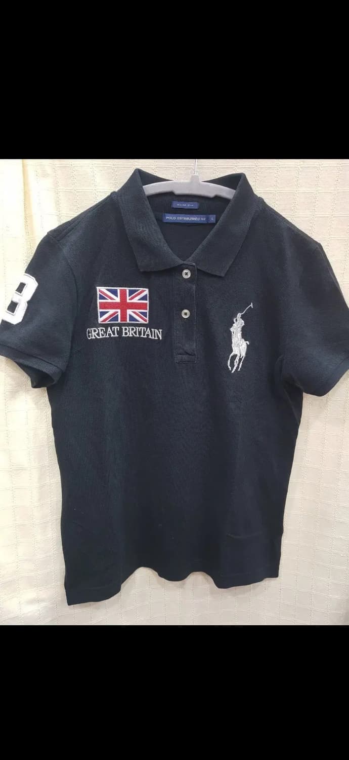 폴로 빅포니 블랙 반팔 영국국기 상품이미지1