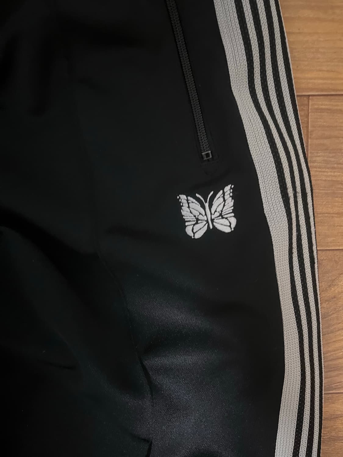 니들스 x LHP 트랙 팬츠 폴리 스무스 블랙 화이트m 상품이미지3