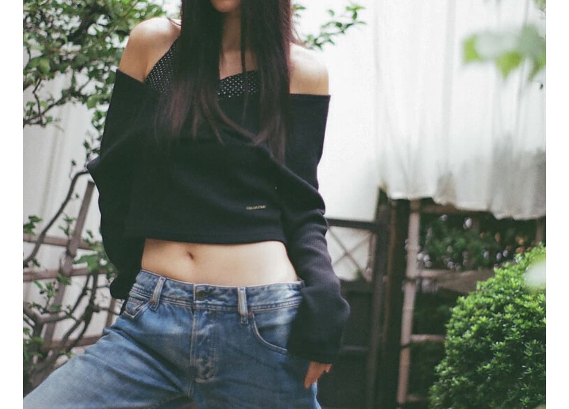 Wsc archive Deep V neck knit (Black) 상품이미지2