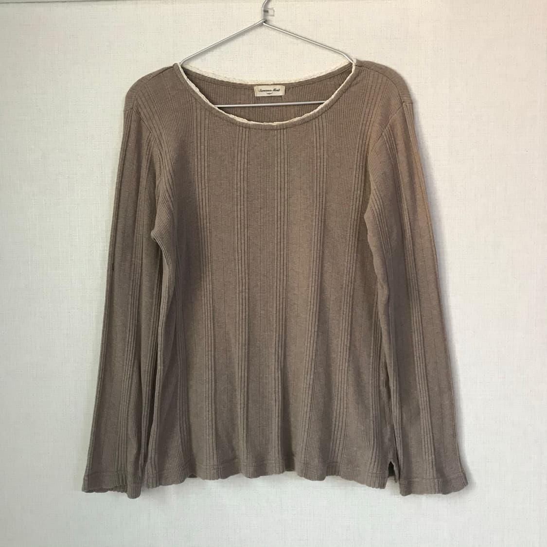 빈티지 베이지 레이스 탑 상품이미지1