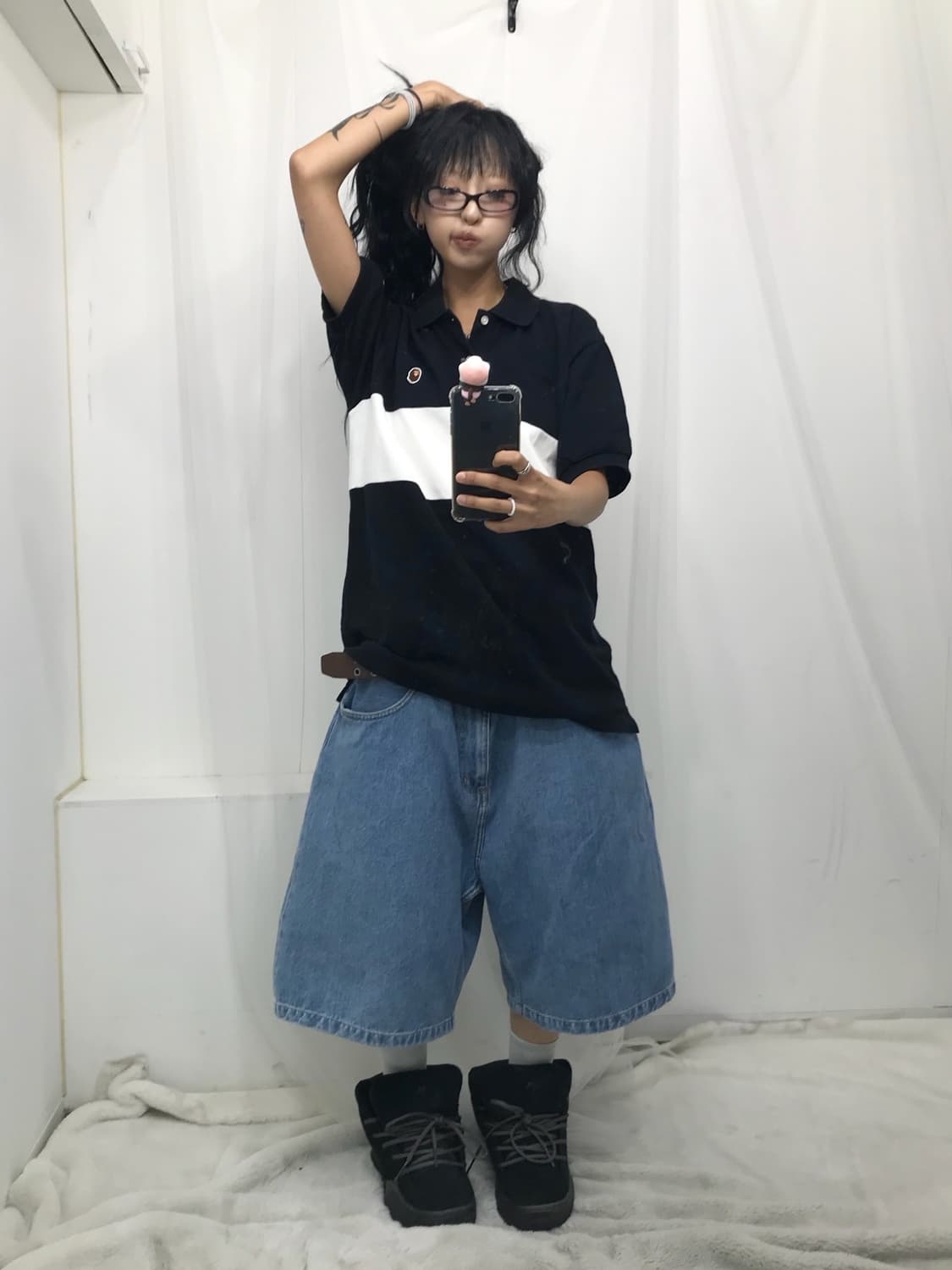 < Bape Saru Patch Pk T-shirt > 상품이미지3