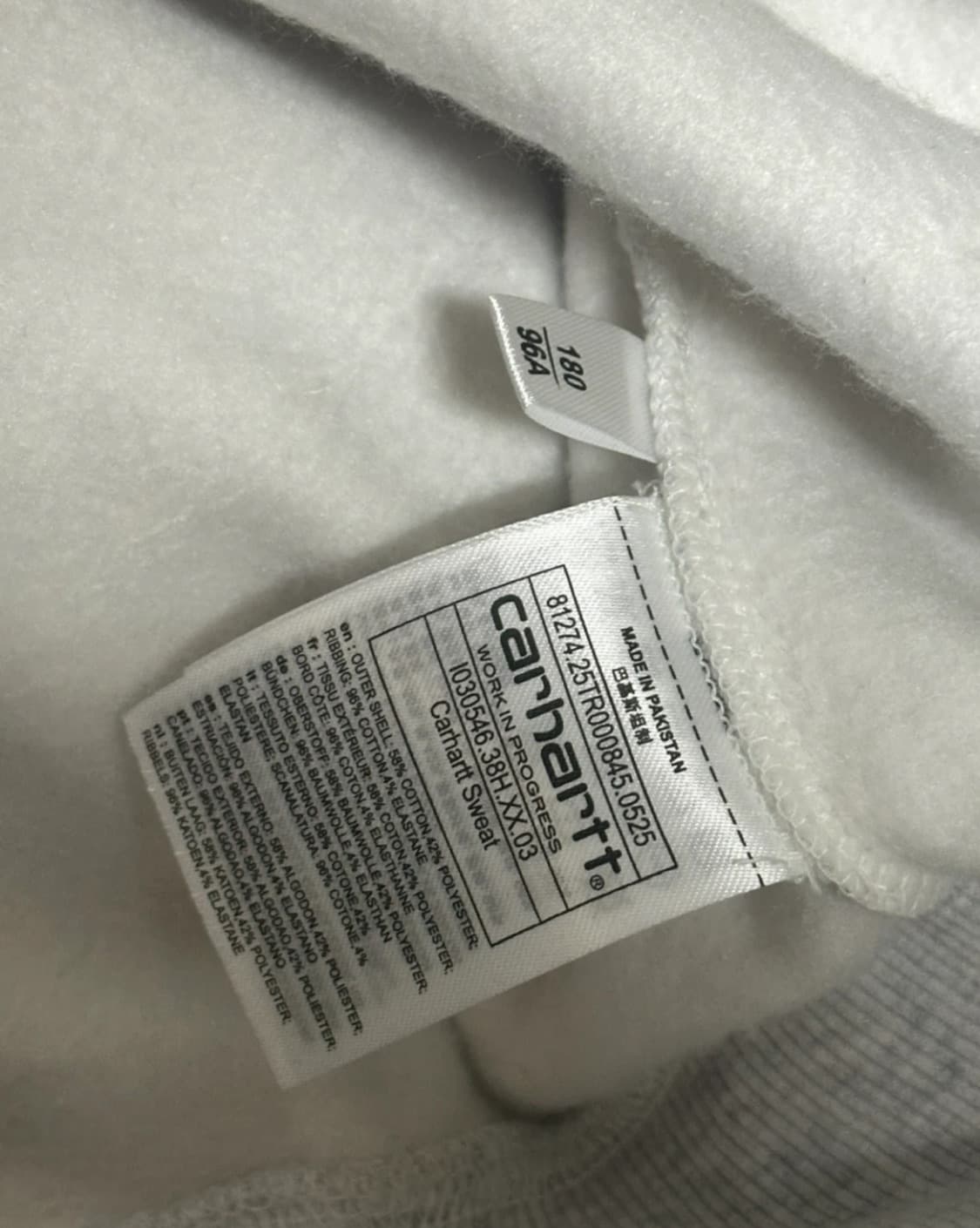 칼하트 맨투맨 그레이 L 상품이미지6