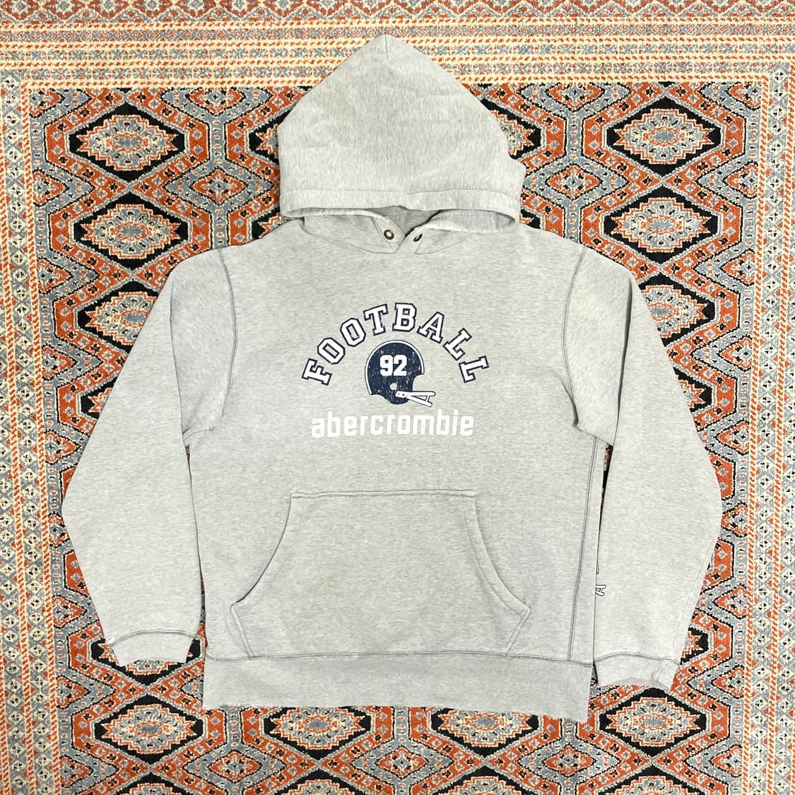 아베크롬비 풋볼 프린팅 그레이 기모 후드티셔츠 여성FREE 상품이미지1