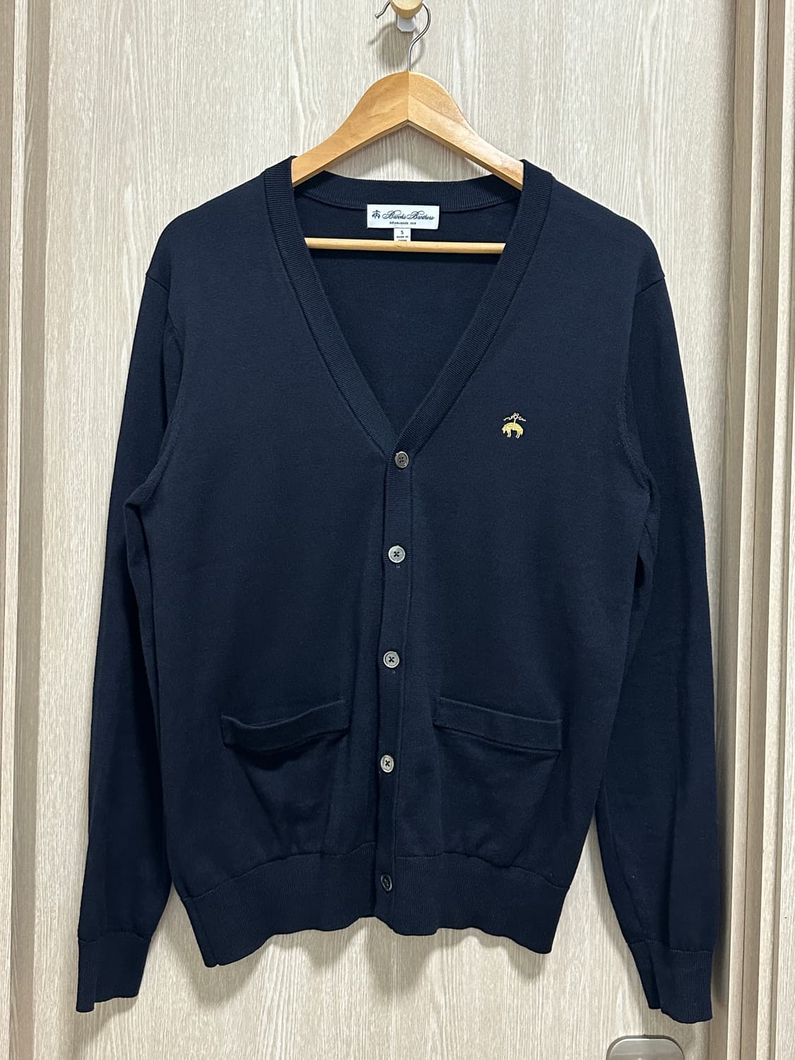 23FW)브룩스브라더스 골든플리스로고 가디건S 95~슬림100/다크네이비 상품이미지1