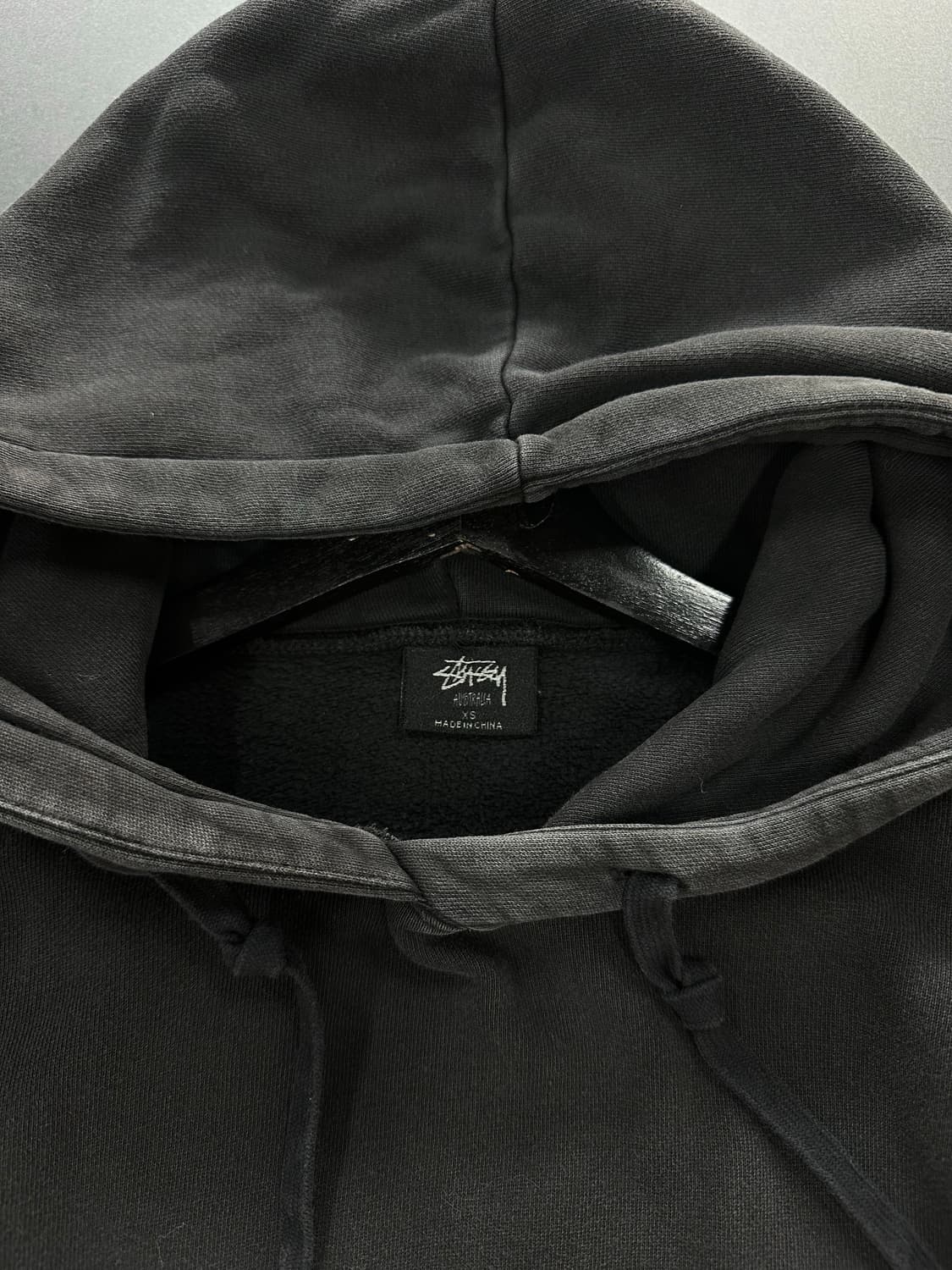 스투시 퍼지 다이스 피그먼트워시드 후드티 블랙 상품이미지7