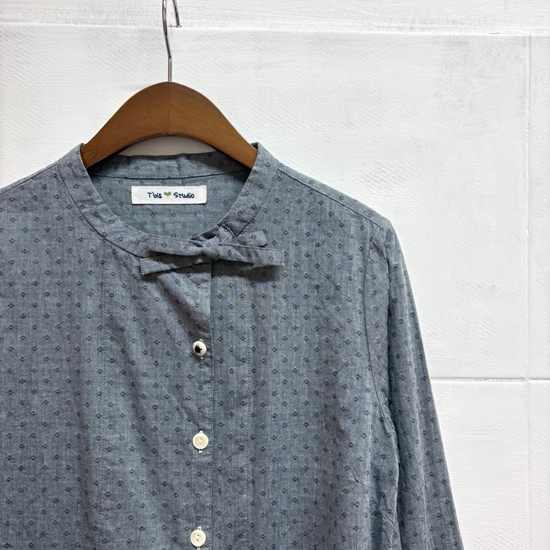 T'bis studio 코튼 리본 블라우스 JPN 상품이미지2