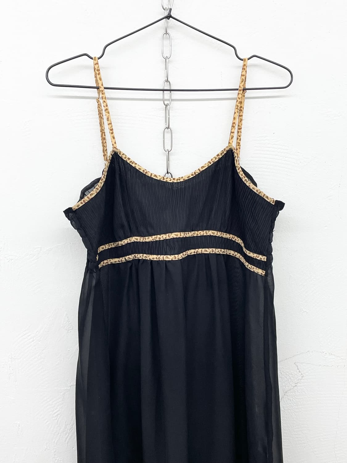 블랙 호피 라인 슬립 상품이미지5