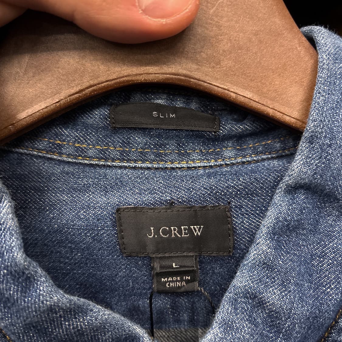 제이크루 인디고 워싱 버튼다운 데님셔츠 N1055 상품이미지7