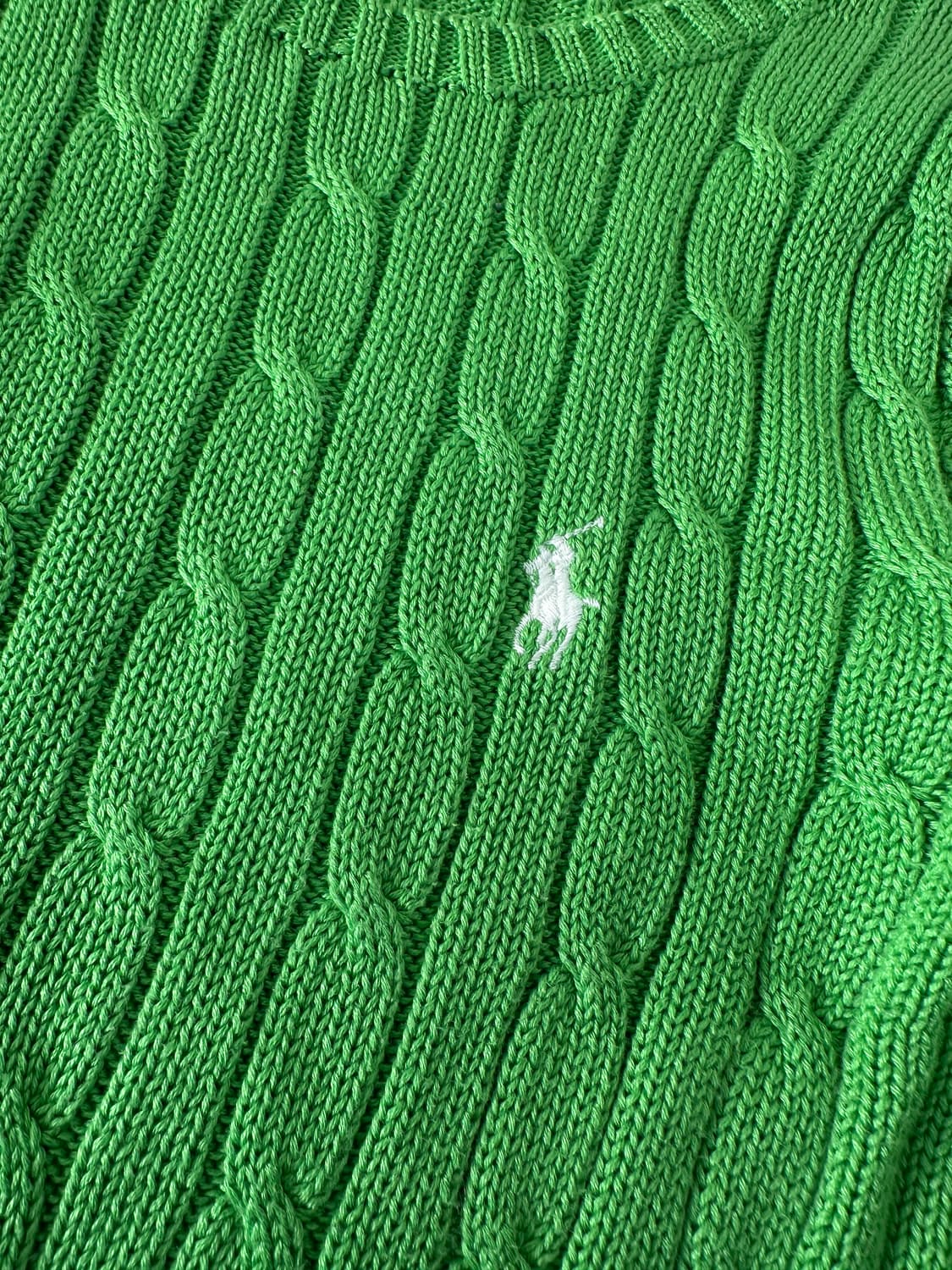 W 90 폴로랄프로렌 꽈배기 그린 니트 상품이미지2