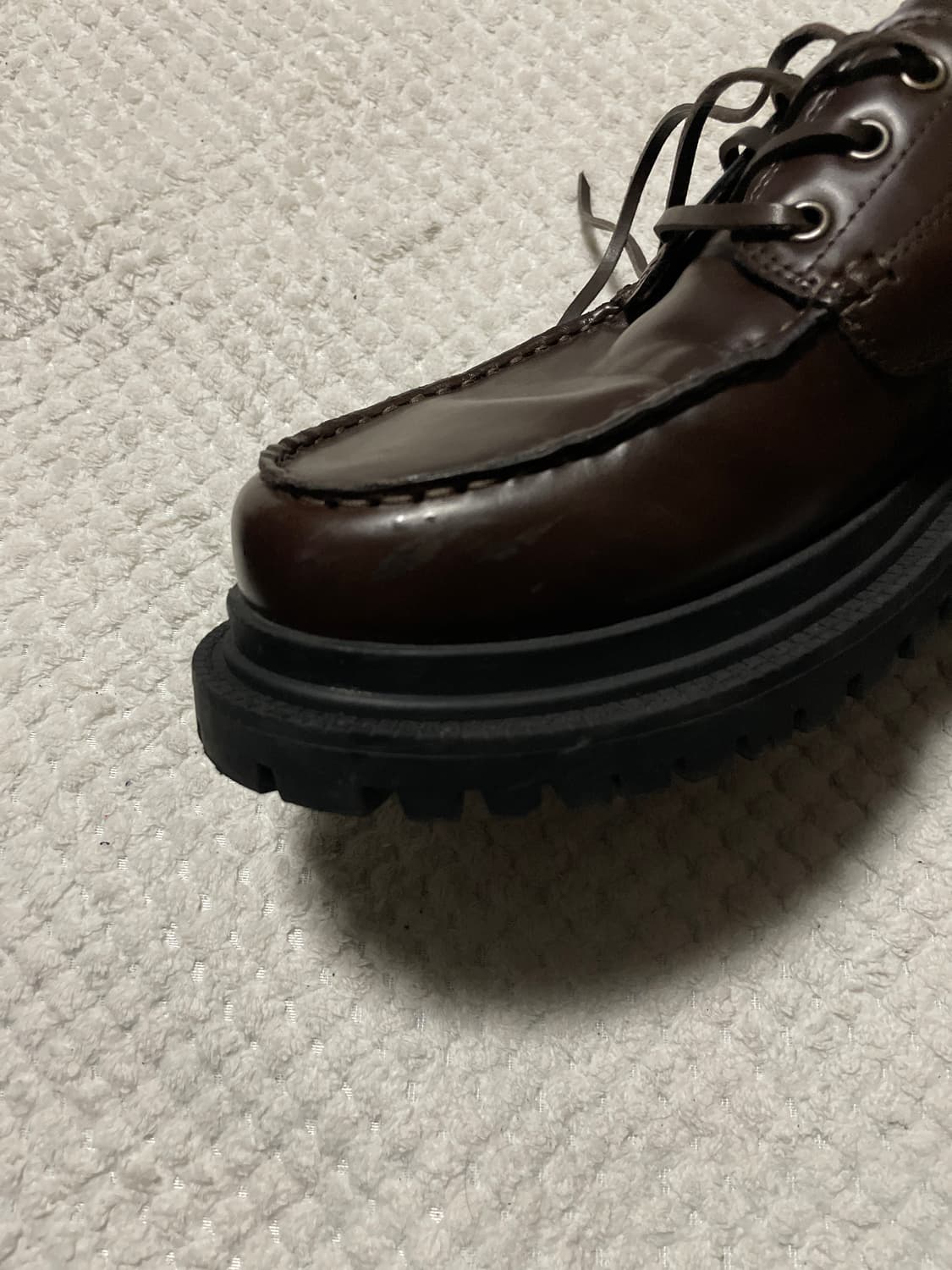 GU X 언더커버 콜라보 데크 슈즈 브라운 상품이미지10