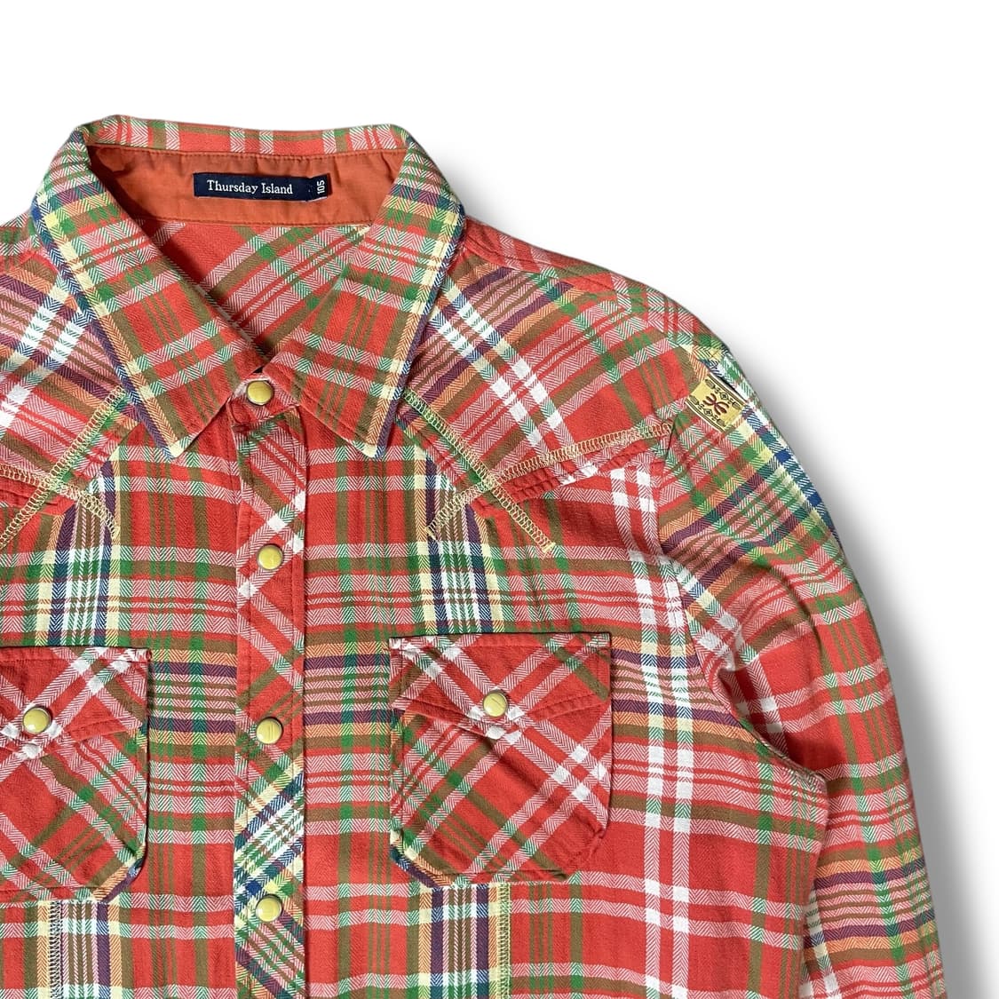 써스데이아일랜드 웨스턴 체크 더블포켓 셔츠 105 상품이미지3