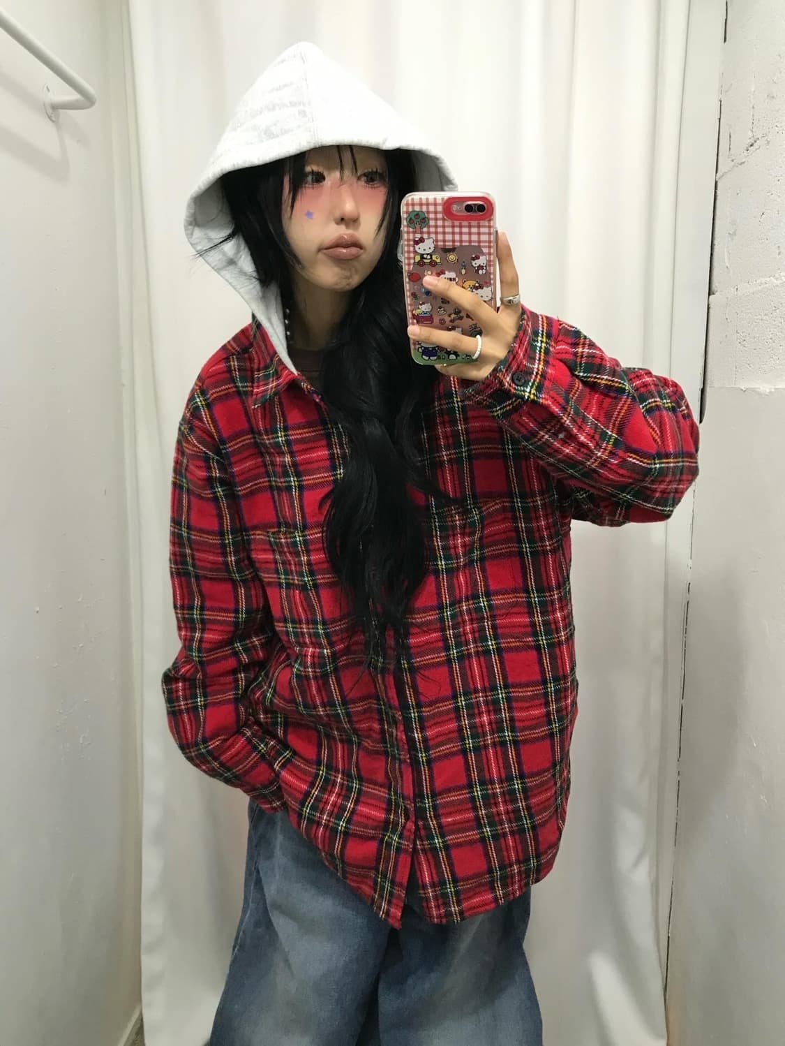 Supreme Tartan Flannel Hooded Shirt 상품이미지5