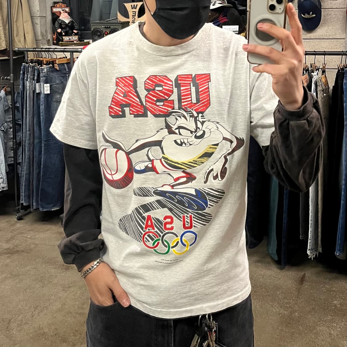 90s 테즈 올림픽 프린팅 티셔츠 (100) 상품이미지6