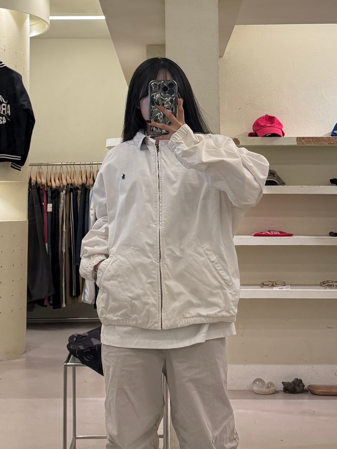 폴로랄프로렌 화이트 스윙톱 블루종 자켓 U1604 상품이미지1