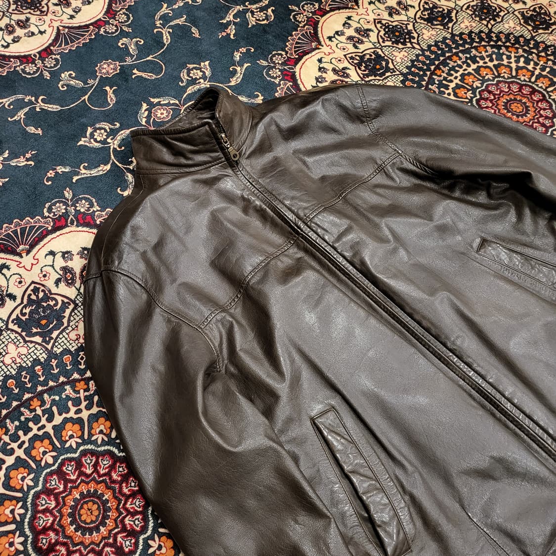 90s 레더 자켓 (100) 상품이미지3