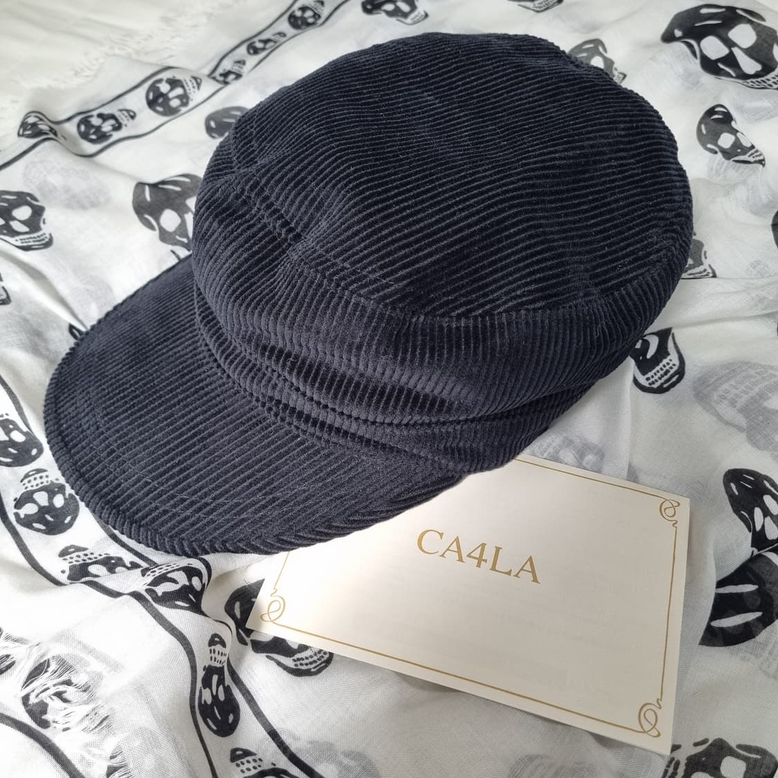 CA4LA 코듀로이 워크캡 블랙 상품이미지1
