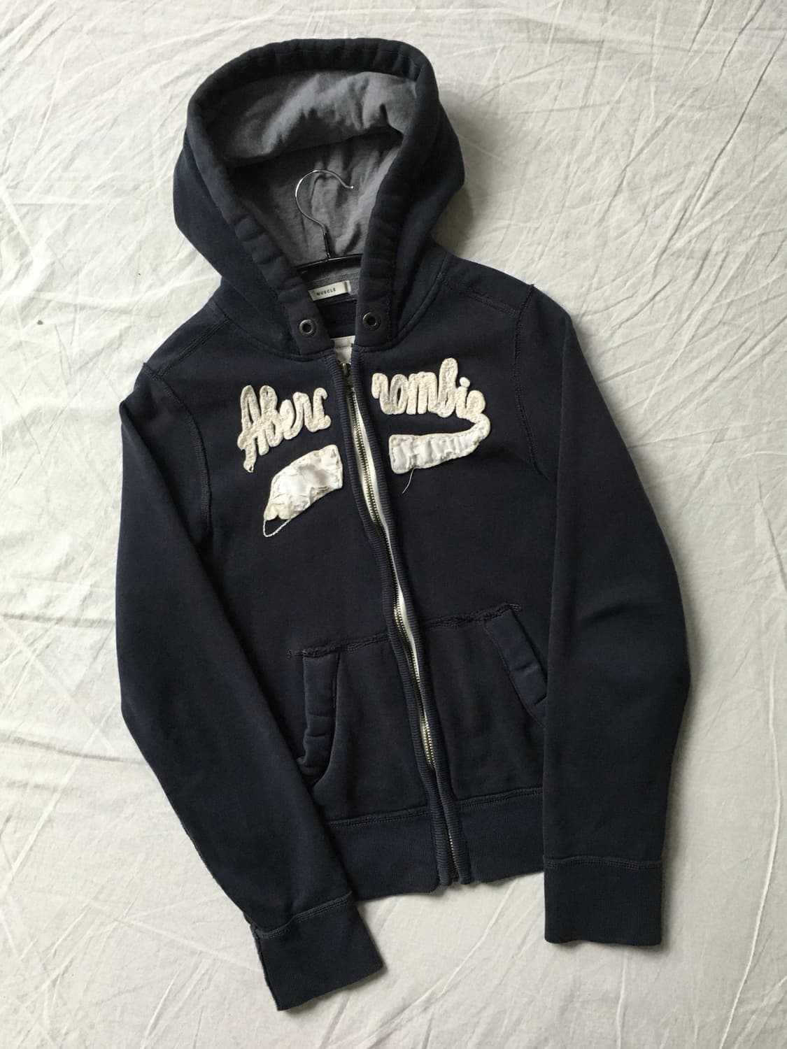 아베크롬비 자수 패치로고 후드집업 상품이미지2